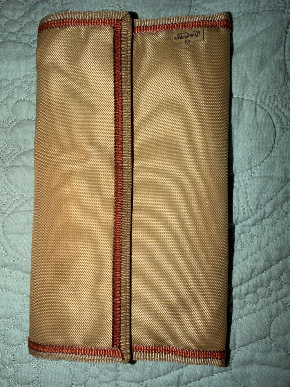 Levi’s Canvas in Tan with Rust Trim wallet